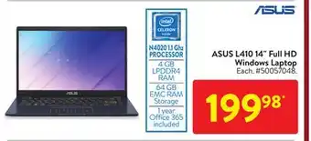Walmart Asus l410 14 full hd windows laptop offer