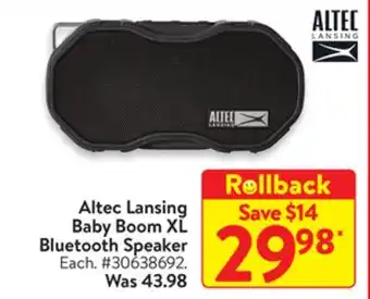 Walmart Altec lansing baby boom xl bluetooth speaker offer