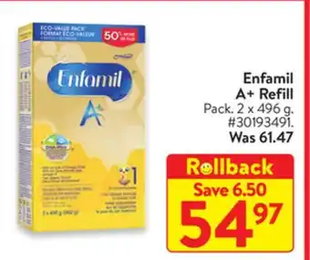 Walmart Enfamil a+ refill offer