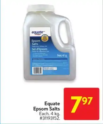 Walmart Equate epsom salts offer