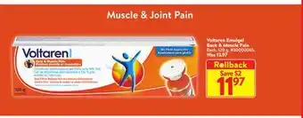 Walmart Voltaren emulgel back & muscle pain offer