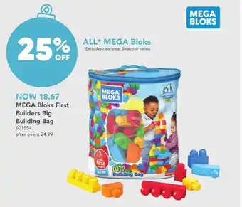 Toys R us Mega bloks first builders big building bag offer