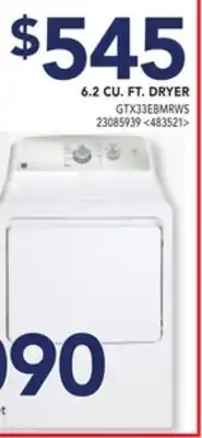 Lowe's Ge 6.2 cu. ft. dryer offer