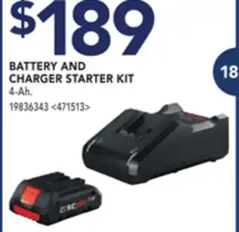 Lowe's Bosch battery and charger starter kit offer