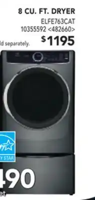 Lowe's Electrolux 8 cu. ft. dryer offer