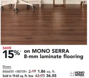 Lowe's Mono serra 8-mm laminate flooring offer