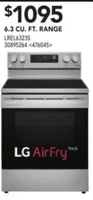 Lowe's Lg 6.3 cu. ft. range offer