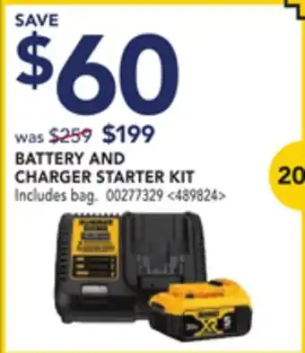 Lowe's Dewalt battery and charger starter kit offer