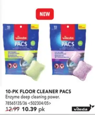 Lowe's Vileda 10-pk floor cleaner pacs offer