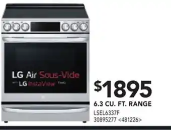 Lowe's Lg 6.3 cu. ft. range offer