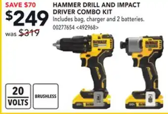 Lowe's Dewalt hammer drill and impact driver combo kit offer