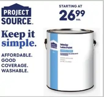 Lowe's Project source affordable. good coverage washable offer