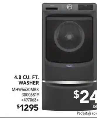 Lowe's Whirlpool 4.8 cu. ft. washer offer
