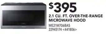 Lowe's Samsung 2.1 cu. ft. over-the-range microwave hood offer