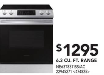 Lowe's Samsung 6.3 cu. ft. range offer