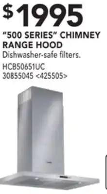 Lowe's Bosch 500 series chimney range hood offer