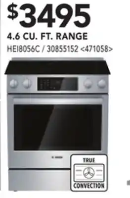 Lowe's Bosch 4.6 cu. ft. range offer