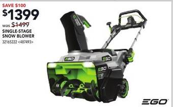 Lowe's Ego single-stage snow blower offer