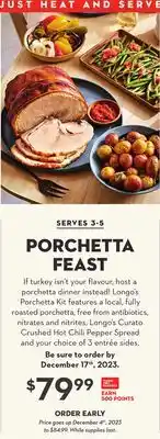 Longo's Longo's porchetta kit offer