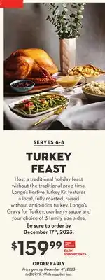 Longo's Turkey feast offer