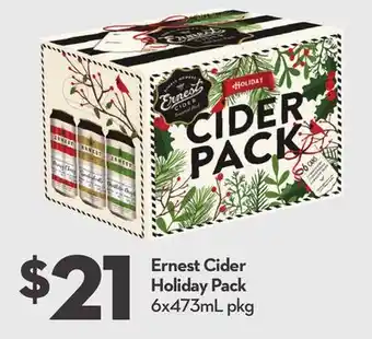 Longo's Ernest cider holiday pack offer