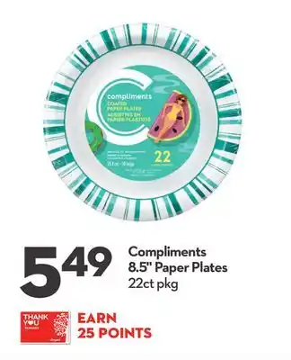 Longo's Compliments 8.5 paper plates offer