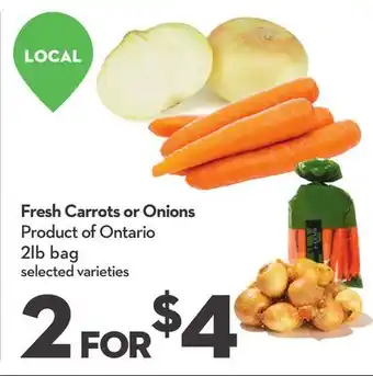 Longo's Fresh carrots or onions offer