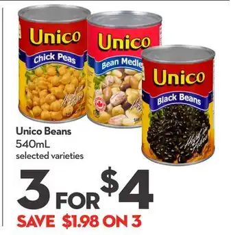 Longo's Unico beans offer