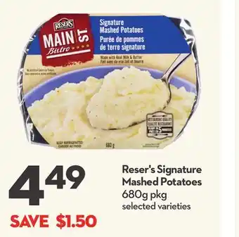 Longo's Reser's signature mashed potatoes offer