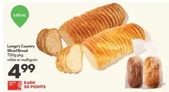 Longo's Longo's country sliced bread offer