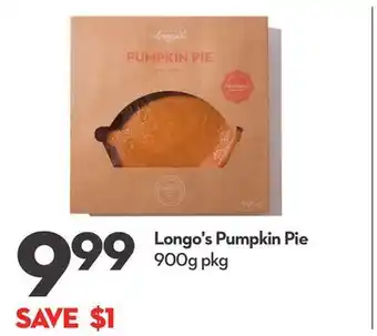 Longo's Longo's pumpkin pie offer