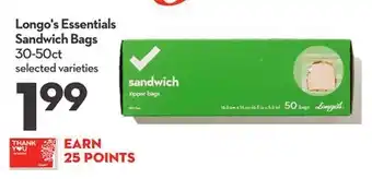 Longo's Longo's essentials sandwich bags offer