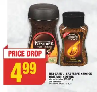 No Frills Nescafé or taster's choice instant coffee, 100-170 g offer