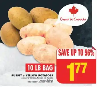 No Frills Russet or yellow potatoes offer