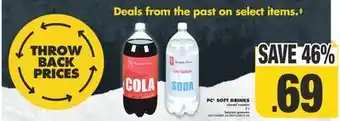 No Frills Pc soft drinks, 2 l offer
