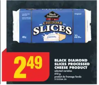 No Frills Black diamond slices processed cheese product, 410 g offer