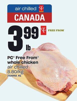 Loblaws Pc free from whole chicken offer