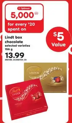 Loblaws Lindt box chocolate, 156 g offer