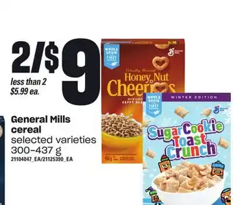 Loblaws General mills cereal, 300-437 g offer