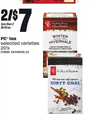 Loblaws Pc tea, 20's offer