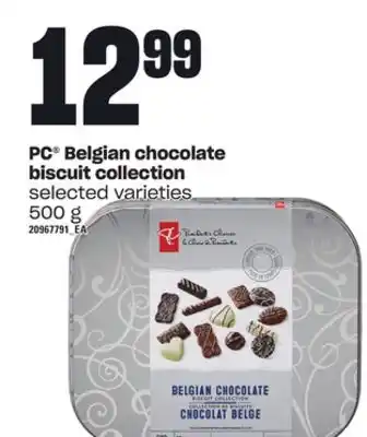 Loblaws Pc belgian chocolate biscuit collection, 500 g offer