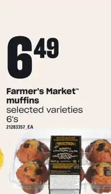 Loblaws Farmer's market muffins, 6's offer