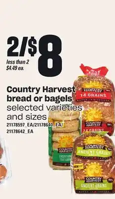 Loblaws Country harvest bread or bagels offer