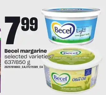 Loblaws Becel margarine, 637/850 g offer