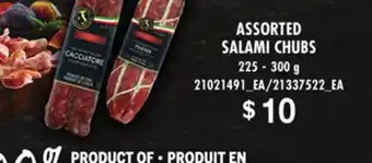 Loblaws Assorted salami chubs, 225 - 300 g offer