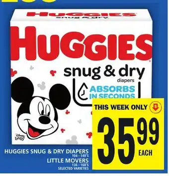 Food Basics Huggies snug & dry diapers offer