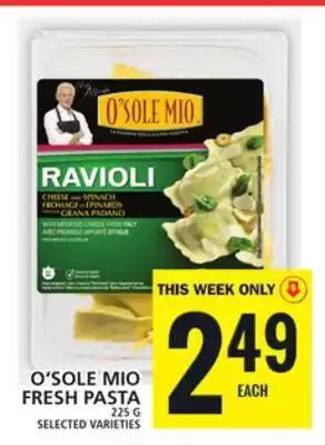 Food Basics O'sole mio fresh pasta offer