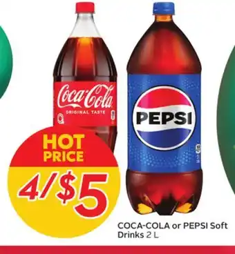 Sobeys Coca-cola or pepsi soft drinks offer