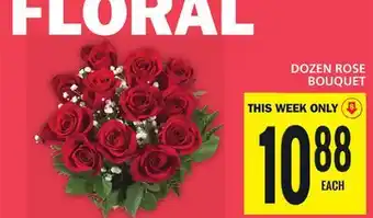 Food Basics Dozen rose bouquet offer