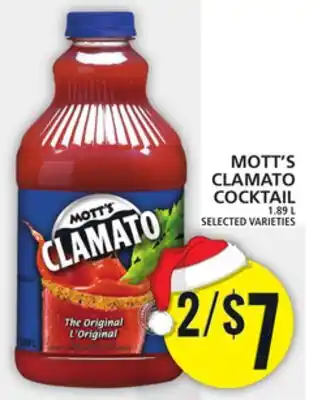 Food Basics Mott's clamato cocktail offer